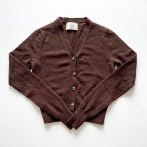 Wilfred Cashmere Cardigan (Dark Brown)